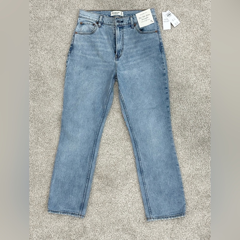 Abercrombie and Fitch Ultra High Rise SLIM straight jeans 8XS or 29 inch waist